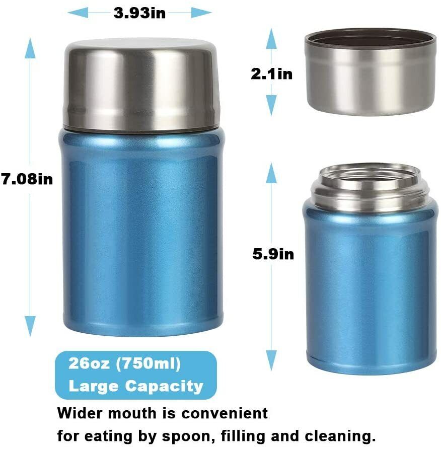Thermos Warm Food Vacuum Flask Lunch Box Insulated Storage Heat