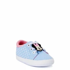 Minnie Mouse Baby Girl Blue Chambray Sneakers 0/3 3/6 6/9 9/12 Months NIP