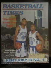 Basketball Times Magazine Dec 1995 Kentucky Wildcats Walter McCarty Tony Delk
