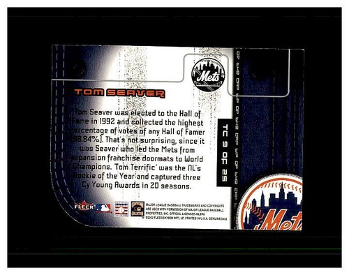 TOM SEAVER YOU PICK SEE SCANS OF EVERY CARD ALL TOM SEAVER CARDS ODD BALL METS - Bild 31 von 183