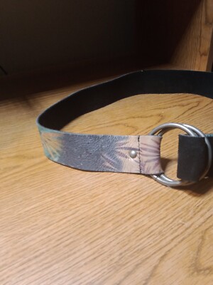 Free People Storyteller Leather Belt Artwork Tropical  display picture 2