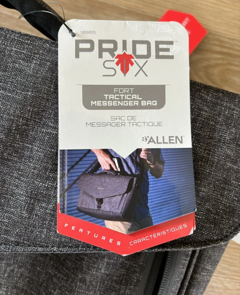 Bolso Mensajero Táctico Allen Pride Six Tac-Six Fort, Negro/Japeado Foto 3 de 4