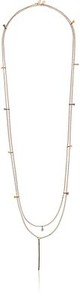 Authentic Shashi Kelsey Drop/Lilu Set Gold-Plated Sterling Silver Chain Necklace