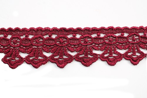 Borgoña adorno de encaje color borgoña 5/8"" 0,75"" 1,25"" 1,75"" 2,75"" 3" 4" 4,5 - Imagen 13 de 14