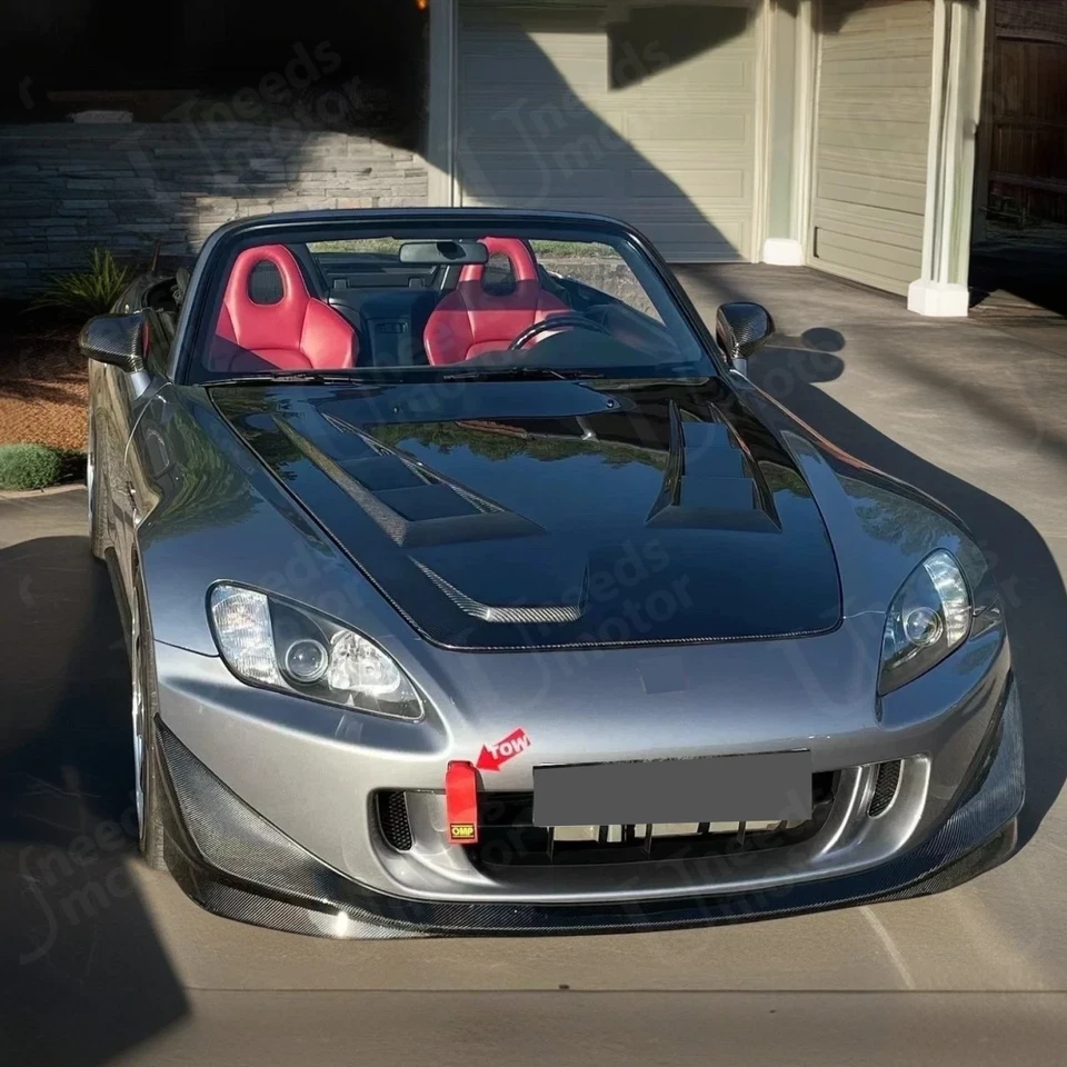 Spoiler labial divisor frontal de fibra de carbono real para Honda S2000 2004-09 - Imagem 3 de 4