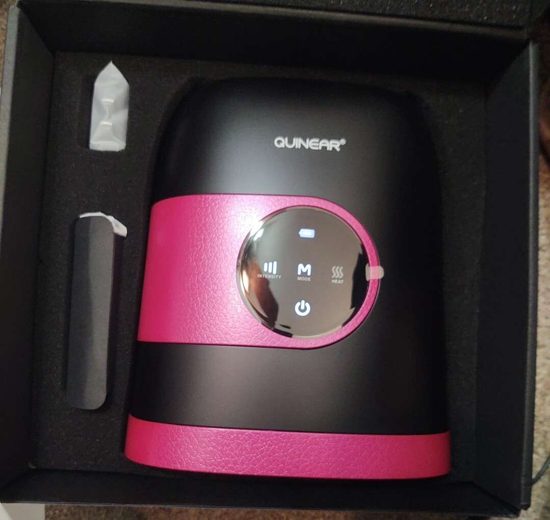 QUINEAR Cordless Hand Massager with Heat QN-086H- PK New Open Box 