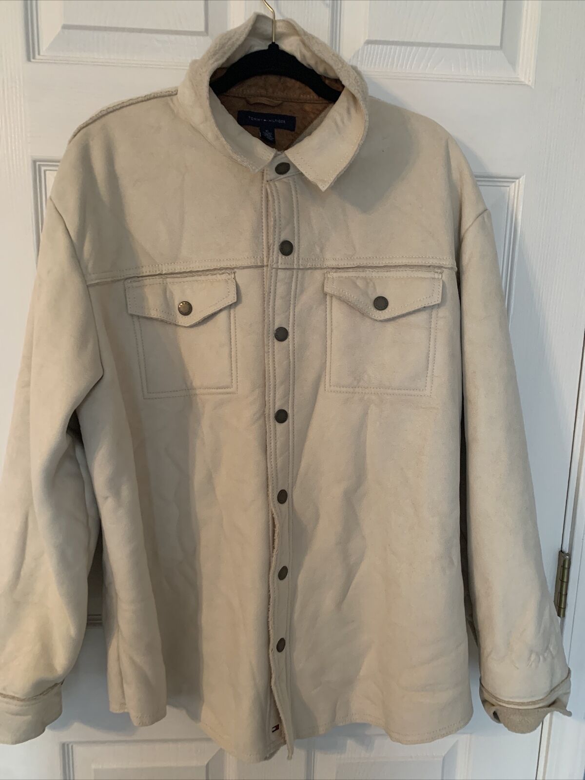 Tommy Hilfiger jacket Faux Suede  Fleece Lined XL