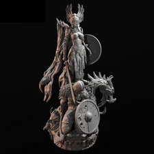 1/24 Scale 75mm Resin Figures Model Kit Fantasy Fight Unpainted Unassembled Kit