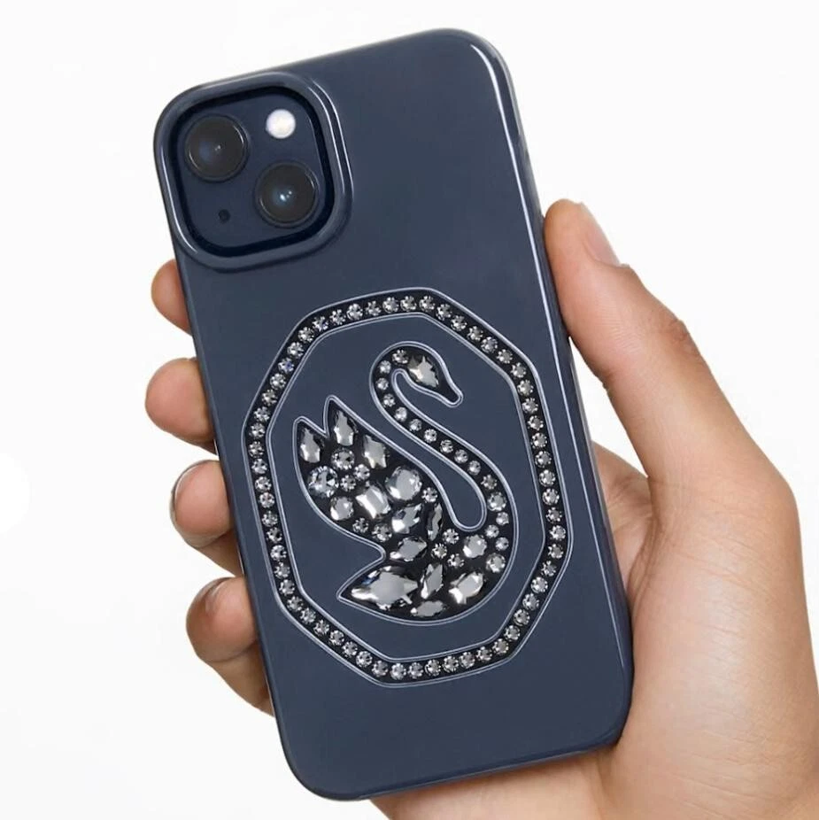 Swarovski Signum iPhone 14 Pro Smartphone Case Crystal Swan, Black - Image 2 of 4