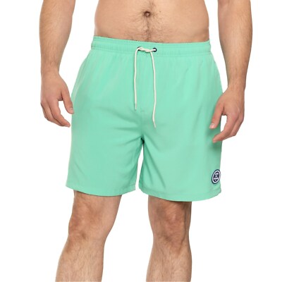 Medium NWT Men's Life is Good Coin Mint Green Lined Swim