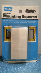 Amertac Self-Stick Mounting Squares, 16 Squares (760) FS