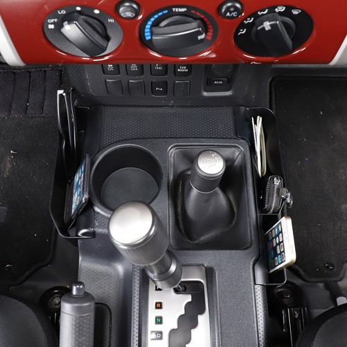 Consola de cambio de marchas ambos lados caja de almacenamiento bandeja moldura para Toyota FJ Cruiser 2007-21 - Imagen 3 de 9
