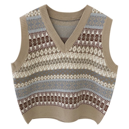 Lady Knitted Vest Tank Top Sweater 