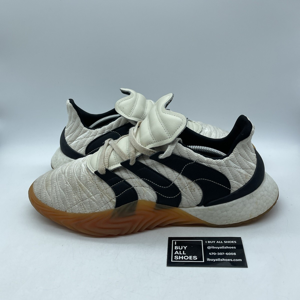 Size 13.5 - adidas Sobakov Boost Chalk Gum Brown Black Suede