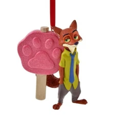 Disney store japan Nick Wilde Ornament ZOOTOPIA CHRISTMAS glitter candy