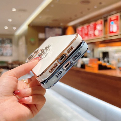 For iPhone 16 15 14 13 12 11 Pro Max 8 7  Girly Heart Ring Stand Soft Case Cover - Bild 7 von 17