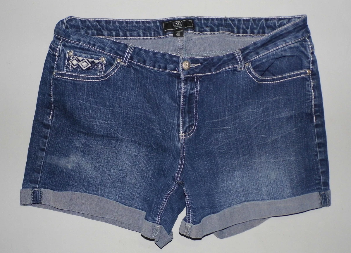 Cato Skort Shorts – Femme Taille L – Bleu – Motif Géométrique – Wrap – Très Bon état