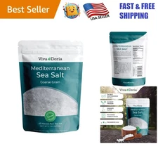 Natural Mediterranean Sea Salt 2 lb Coarse Grain - Perfect for Culinary Delights