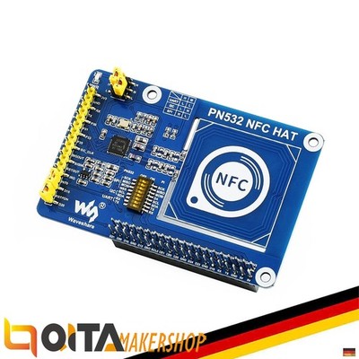 WaveShare Raspberry Pi NFC HAT mit PN532, unterstützt I2C/SPI/UART, 13,56 MHz