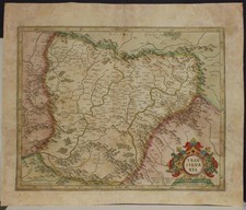 TRANSYLVANIA ROMANIA 1628 MERCATOR/HONDIUS UNUSUAL ANTIQUE COPPER ENGRAVED MAP