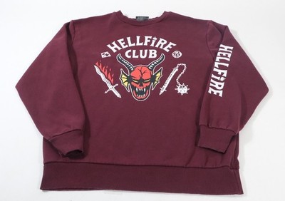 Stranger Things Red Hellfire Club Crewneck Sweatshirt Size M