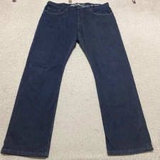 Eddie Bauer Mens 38x32 Jeans Blue Denim Straight Leg Dark Wash Mid Rise