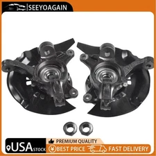Pair Front Steering Knuckles+Wheel Hub Bearings for 2004 2005 2006 Toyota Camry