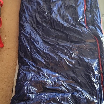 Kilos Gear Blue and Red Camping Sleeping Bag with Red Zipper Outdoor Gear