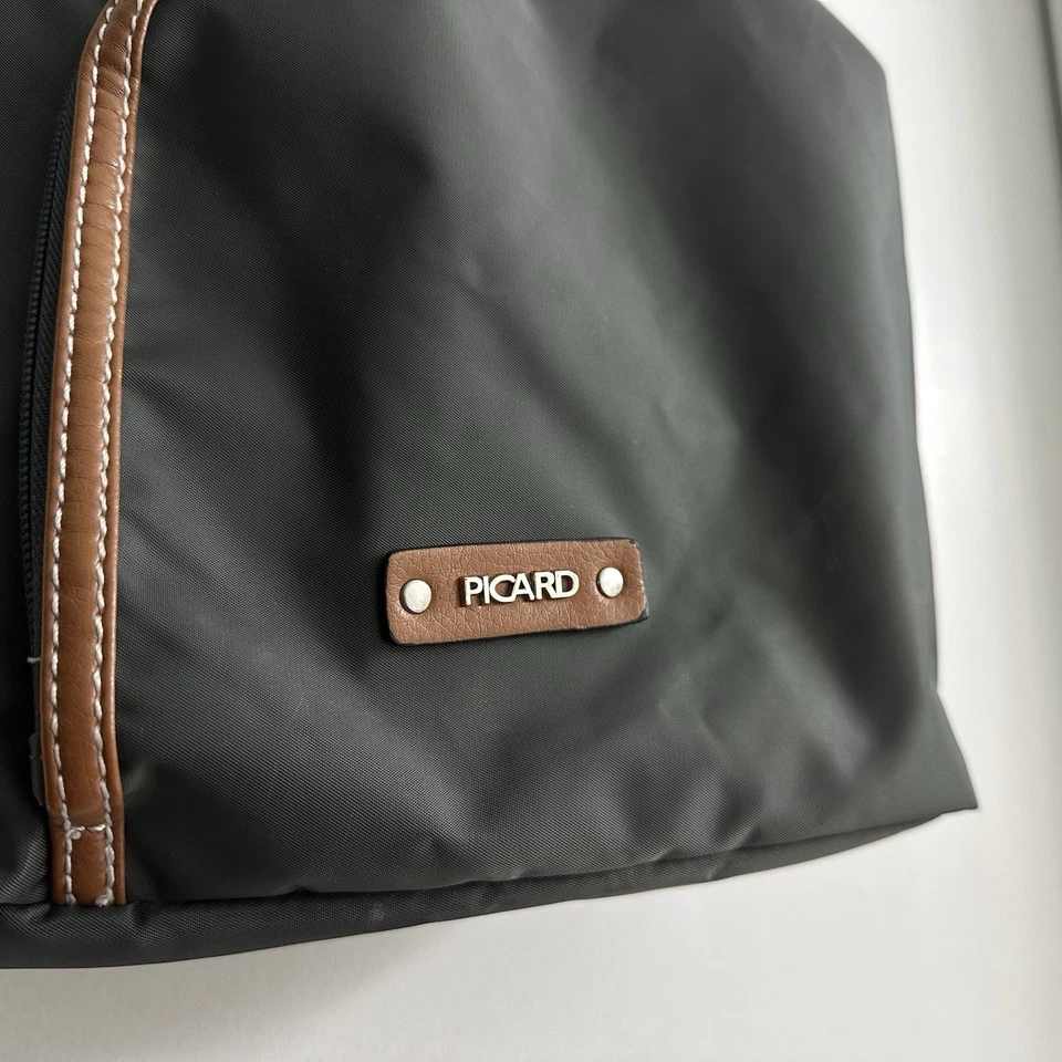 Mochila Convertible PICARD Sonja City 2062 Nylon Cuero Gris Marrón Foto 2 de 4