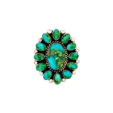 Kenneth Jones, Ring, Sonoran Gold Turquoise, Navajo, Adjustable 11"
