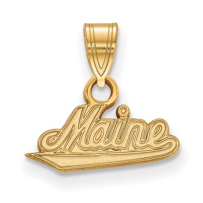 Kleiner Anhänger 10 Karat Gold LogoArt University of Maine