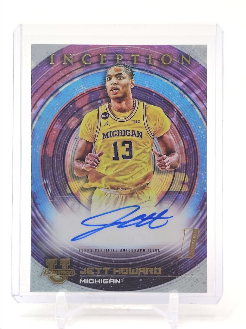 JETT HOWARD 2022-23 BOWMAN UNIVERSITY INCEPTION 1ST AUTOGRAPH AUTO Q5908