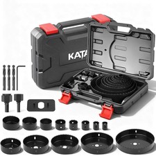 KATA Hole Saw Kit, 20PCS Set with 3/4"-6"(19-152mm), Black