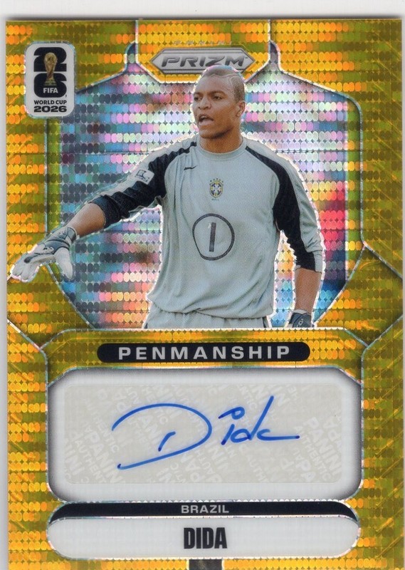 2026 Panini Prizm World Cup Gold Pulsar Penmanship Auto Dida 01/10 Brazil Legend
