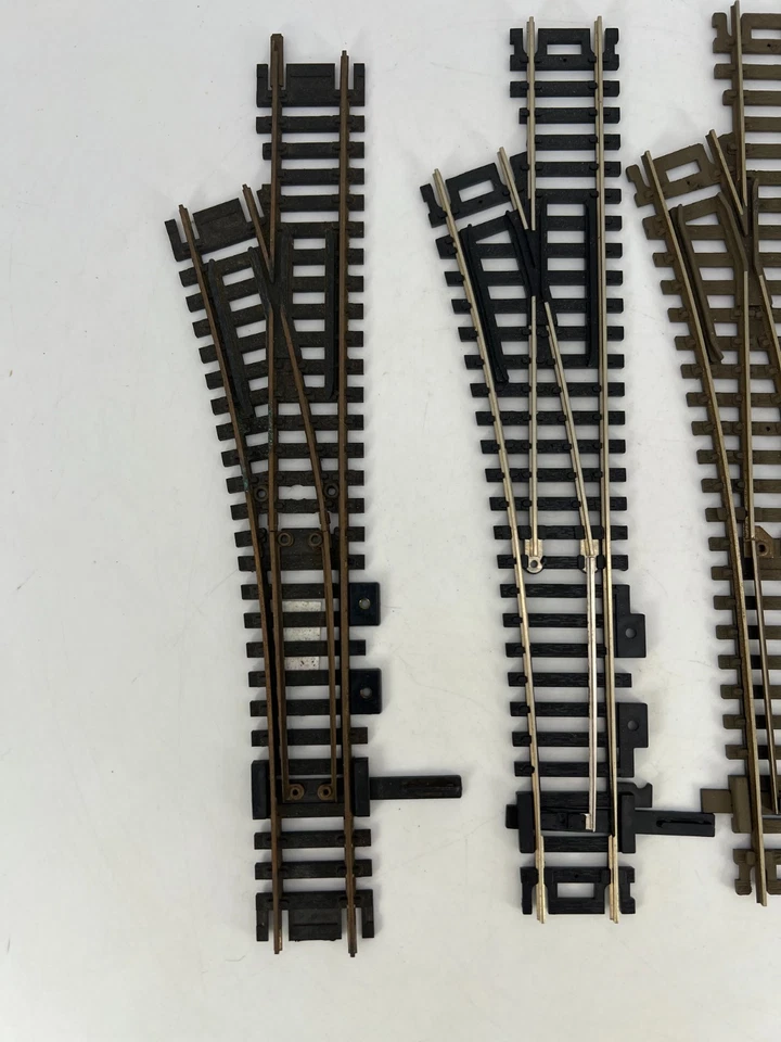 Atlas HO Scale Lot of 4 Switch Left Track Brass/Nickel Good Condition - Image 2 of 4