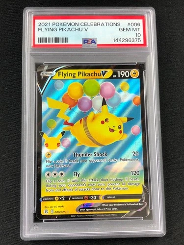 Pokemon 2021 Flying Pikachu V 006/025 PSA 10