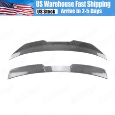  FOR BMW 19-25 G20 330i G80 M3 PSM TRUNK SPOILER+REAR ROOF SPOILER CARBON FIBER