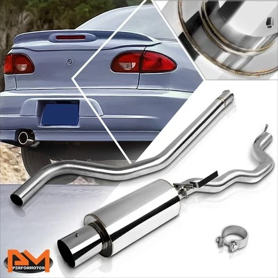 For 92-00 Honda Civic Coupe/Sedan 2/4-Dr 4 Muffler Round Tip Catback