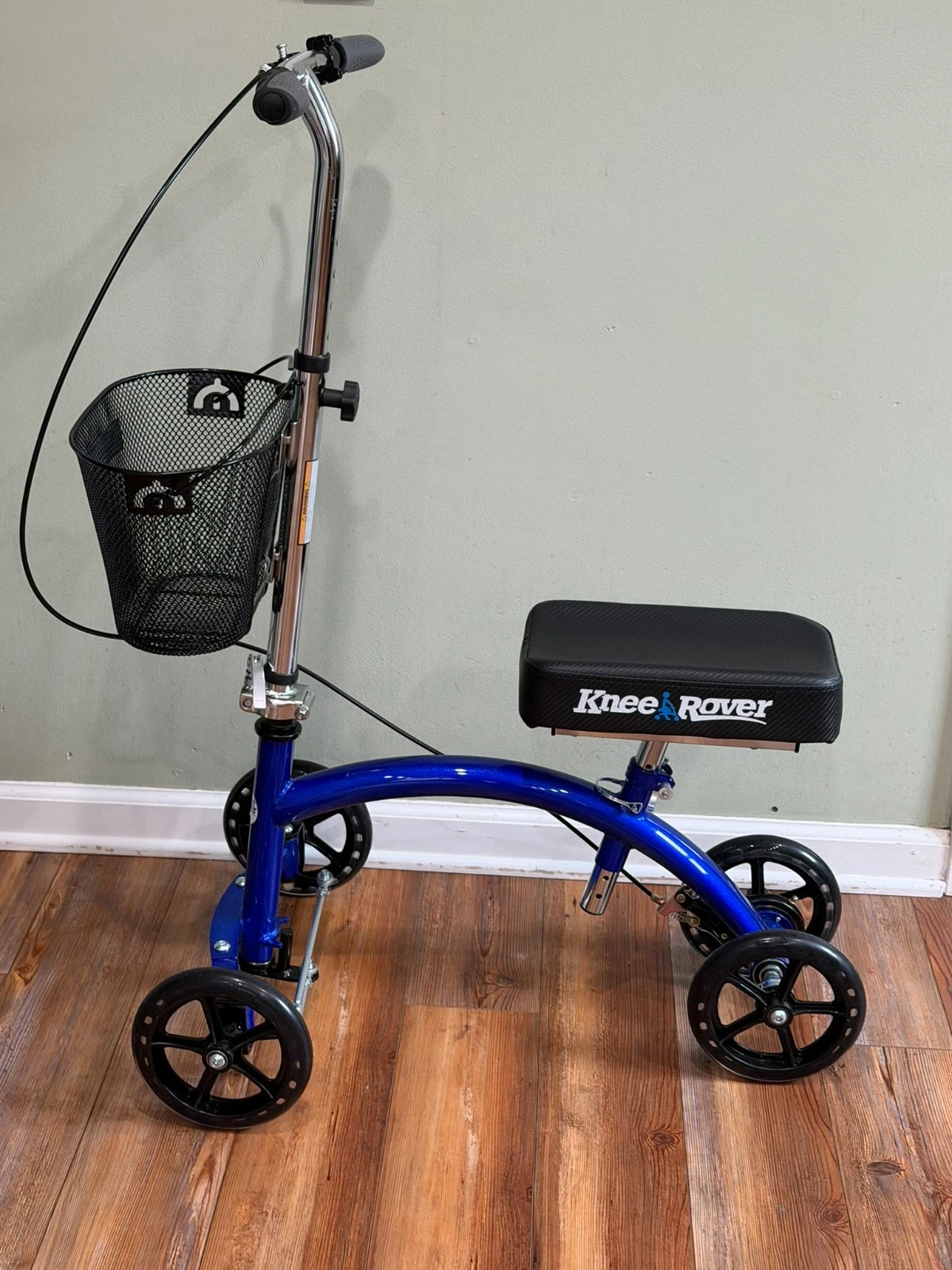 KneeRover Deluxe KneeCycle Steerable Knee Walker / Knee Scooter — Blue