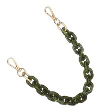Acrylic Purse Strap 15 Inch Chain Purse Luxury Handbag Chain Handle Green/White