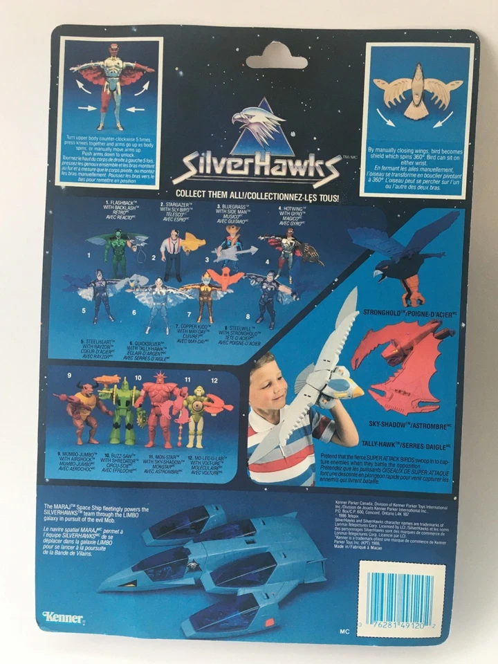 SilverHawks 1986 Hotwing w. Gyro - Kenner K49120 - MOC - Image 3 of 4