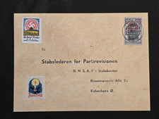 DNSAP DENMARK DANISH SOCIALIST Cover Envelope WW2 WWII Nazi German Third Reich