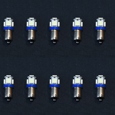 10 Cool Blue 6V 6.3V Bayonet Lamp LED Light Bulbs for Receiver 47 44 1847