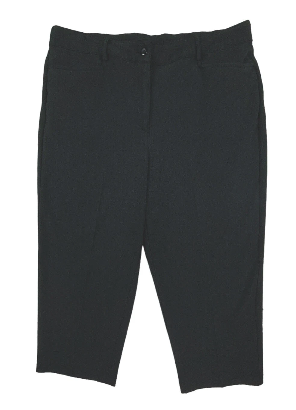David Dart Preppy Capri Pants Women's Size 14 Black Pockets Office Vacation