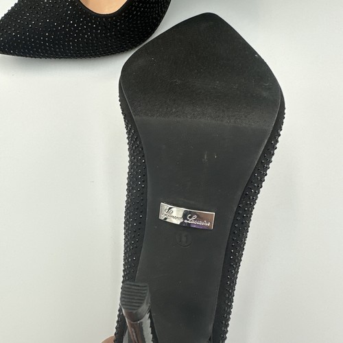 Scarpe decolte Lauren Lorraine tacco alto taglia 11 nere strass festa formale NUOVE - Foto 9 di 15