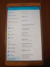 Samsung Galaxy Tab S SM-T707V 16GB, Wi-Fi 4G, Verizon , 8.4" White, Cracked