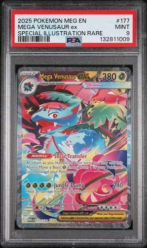2025 POKEMON MEG EN-MEGA EVOLUTION #177 MEGA VENUSAUR EX PSA 9