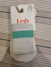 Set of 2 Pair White Cotton Socks with New with Tags