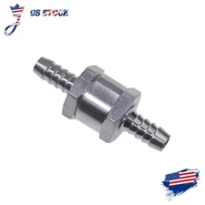 5/16" Fuel Check Valve One Way Inline Non Return Diesel Gasoline Black 8mm