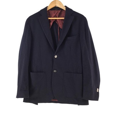 Massimo Dutti Blazer Mens EU 48 US 38 Blue Extrafine Wool Patch Pocket 138358